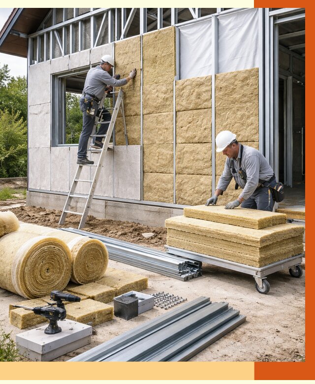 Утепление дома из ЛСТК в Шахтах от 5644 руб./м² — профессионально | ТепломастерШхт