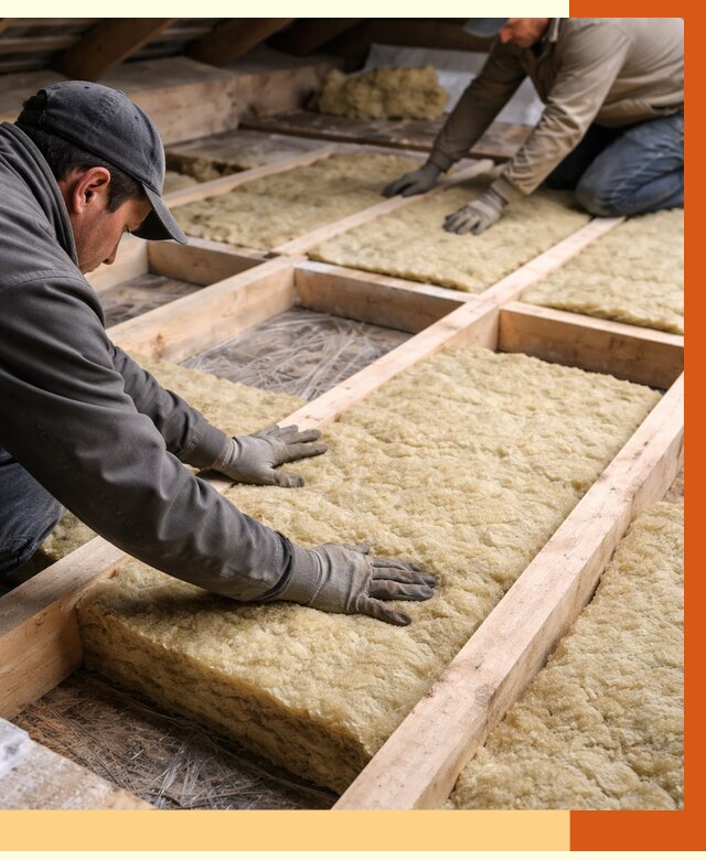 Утепление чердака минватой в Шахтах от 3799 руб/м2 под ключ | ТепломастерШхт