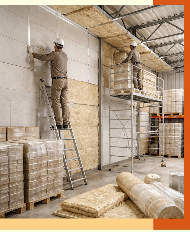 Утепление склада готовой продукции в Шахтах от 2116 руб./м2 — комплексно | ТепломастерШхт