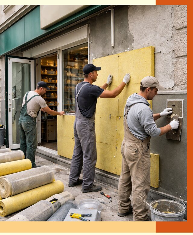 Утепление магазина в Шахтах от 4884 руб/м2 — цена, стены и снаружи | ТепломастерШхт