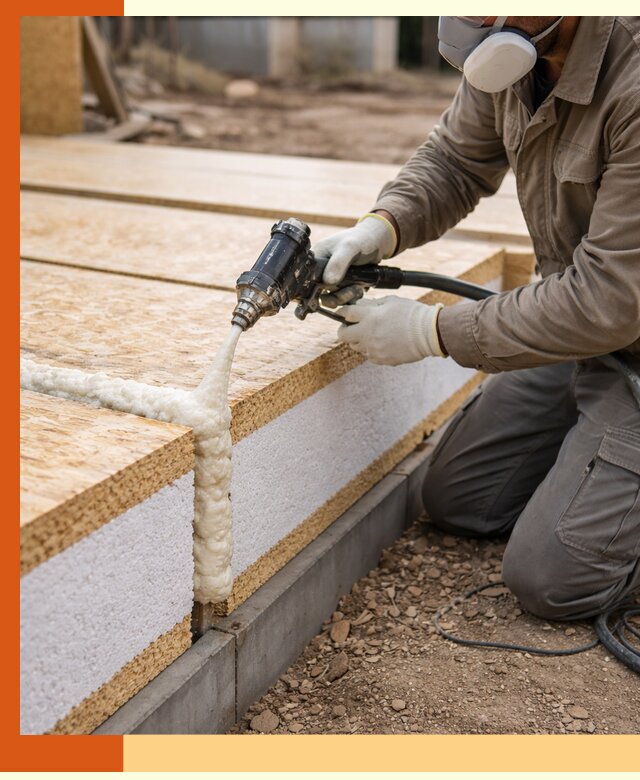 Утепление СИП-панелей пенополиуретаном (ППУ) в Шахтах