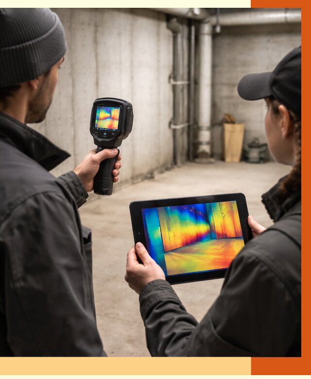 Тепловизионное обследование подвала в Шахтах от 4884 руб. — проверка гидроизоляции | ТепломастерШхт
