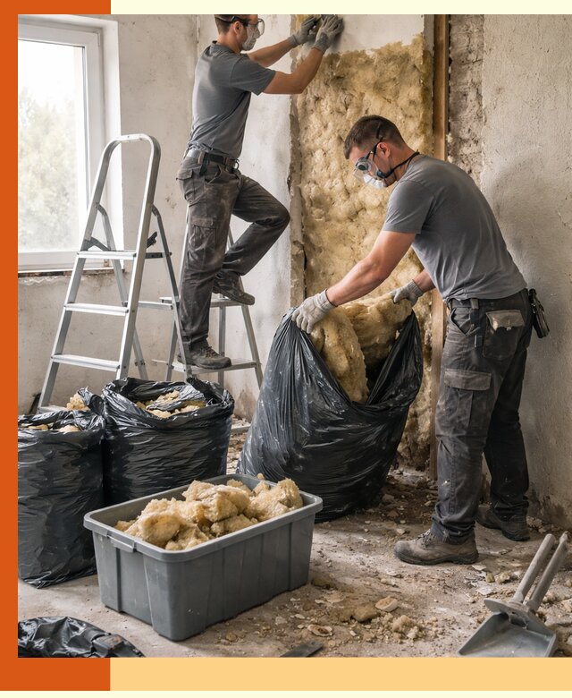 Демонтаж старого утеплителя и вывоз отходов в Шахтах