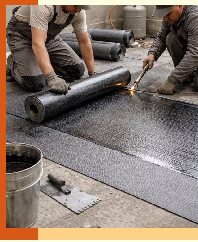 Монтаж гидроизоляционной мембраны в Шахтах для зданий и конструкций
